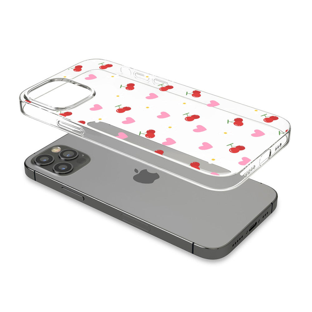 Flower&Heart&Cherry - iPhone Case