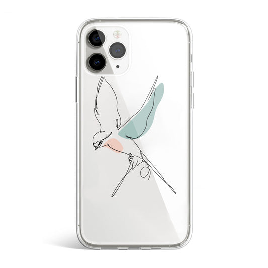 Simple Strokes Swallow - iPhone Case