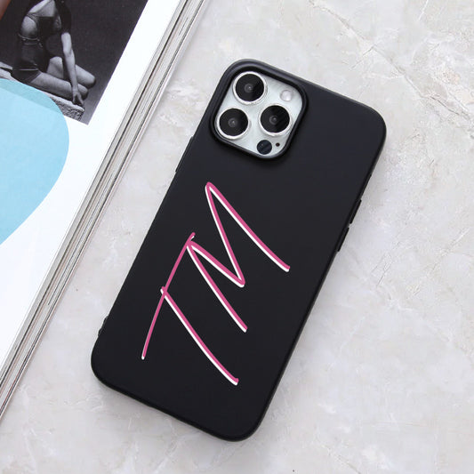 Personalized Letters - Pink - iPhone Case