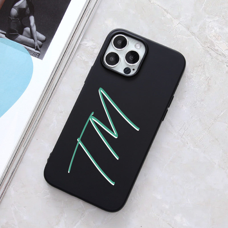 Personalized Letters - Green - iPhone Case