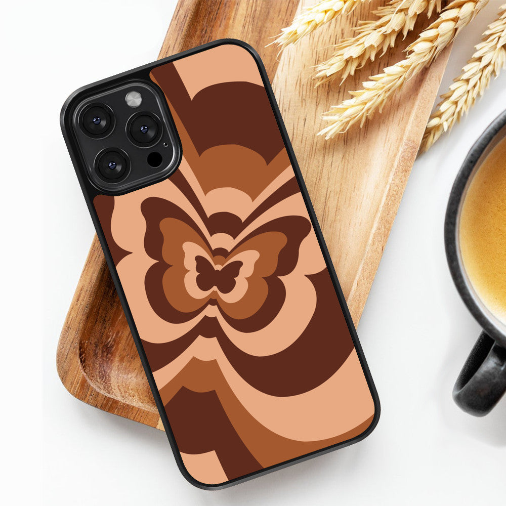 Butterfly Ripple - Brown - iPhone Case