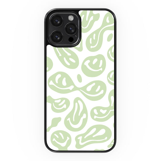 Abstract Smiles - Whtie&Green - iPhone Case
