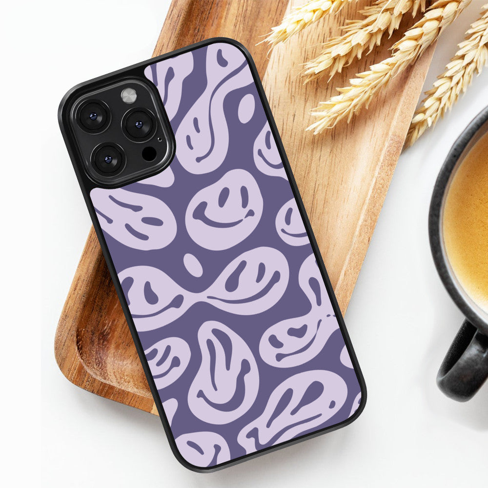 Abstract Smiles - Purple&Purple - iPhone Case