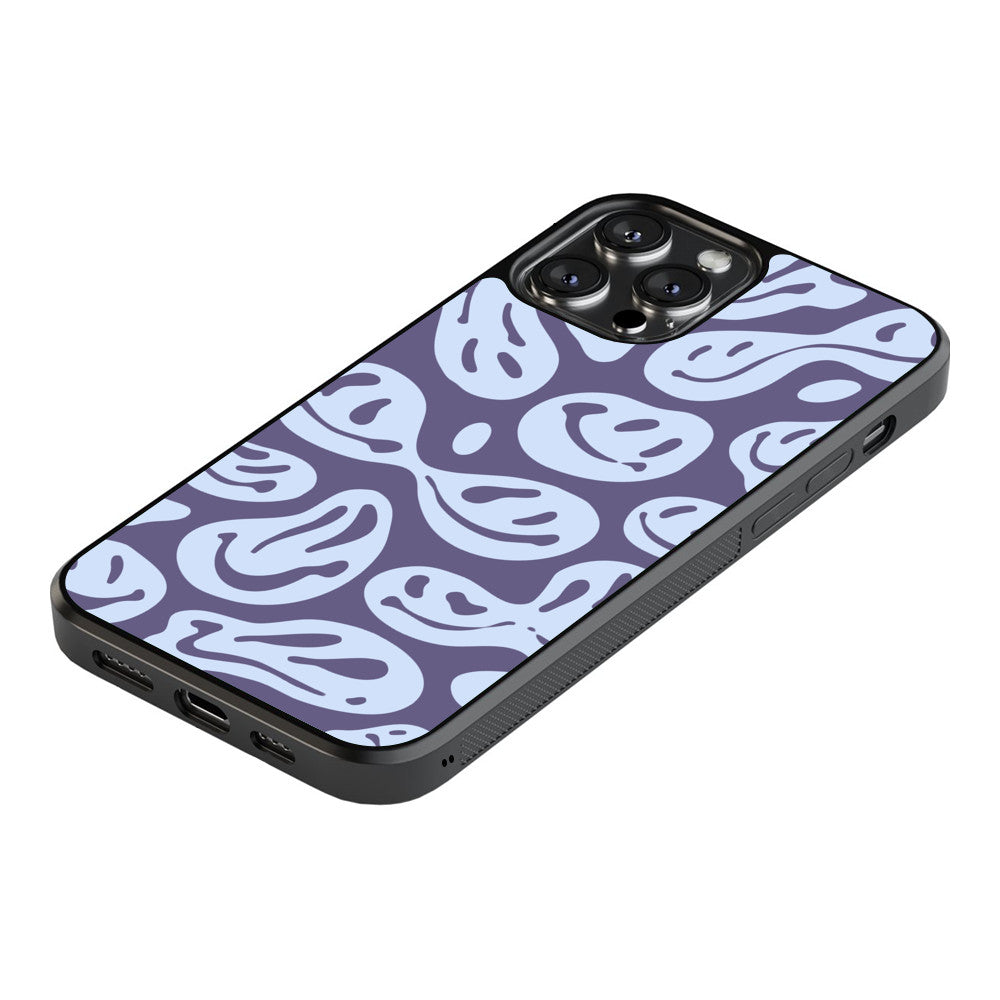 Abstract Smiles - Purple&White - iPhone Case