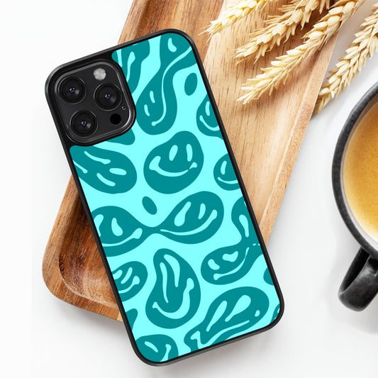 Abstract Smiles - Blue&Blue - iPhone Case