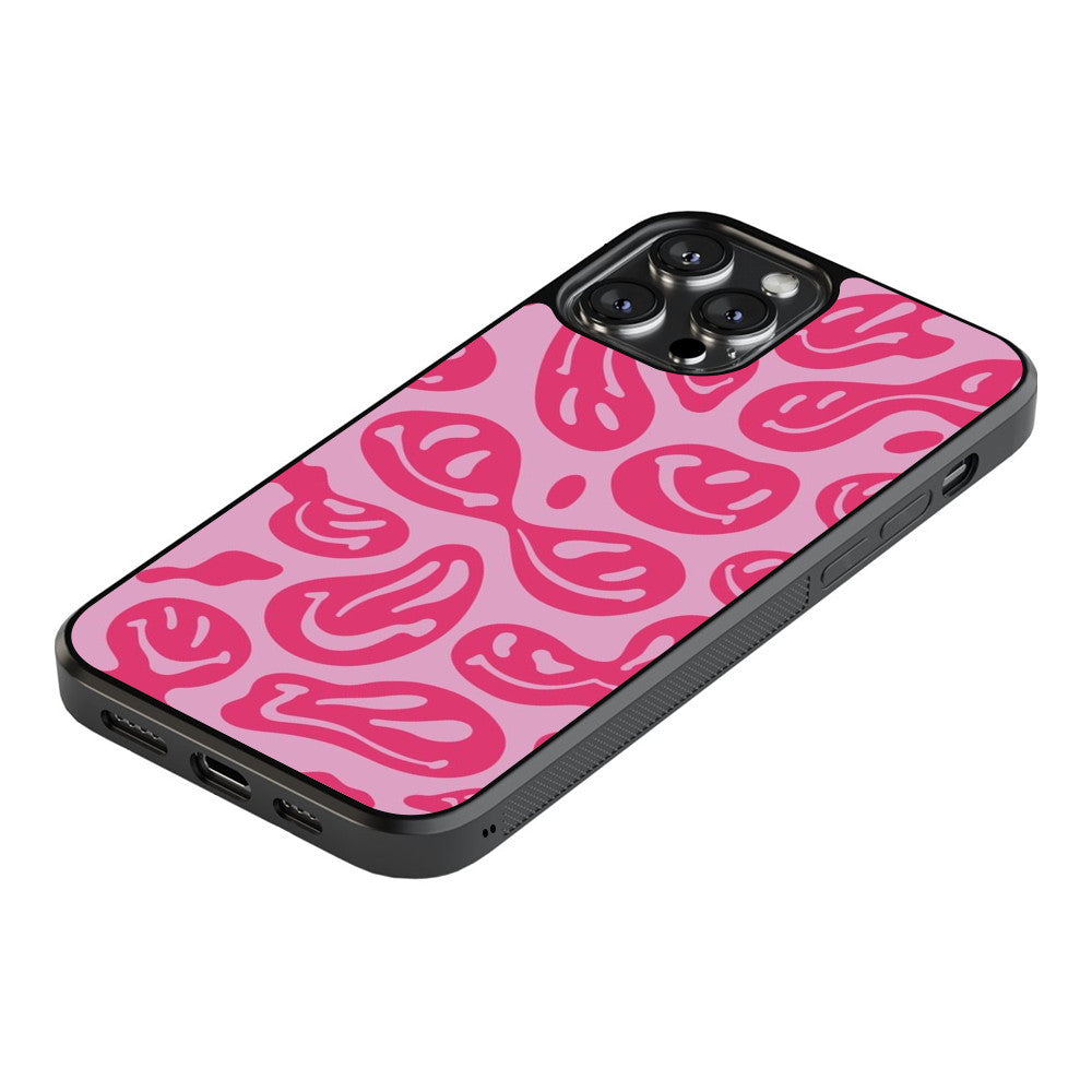 Abstract Smiles - Pink&Pink - iPhone Case
