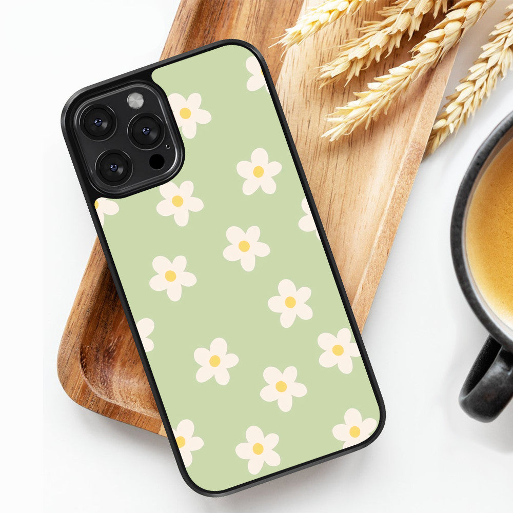 Tiled Daisy - Green - iPhone Case