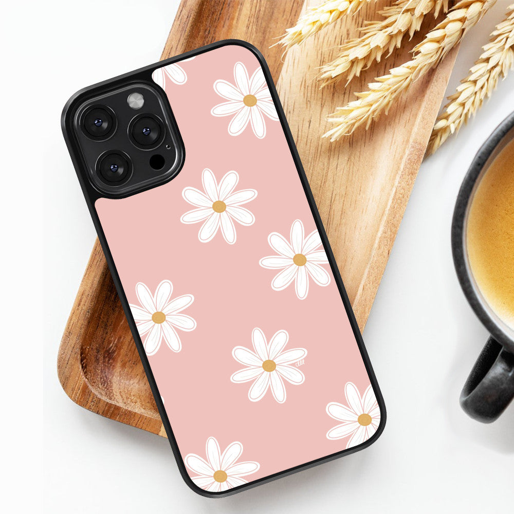 Tiled Daisy - Pink - iPhone Case