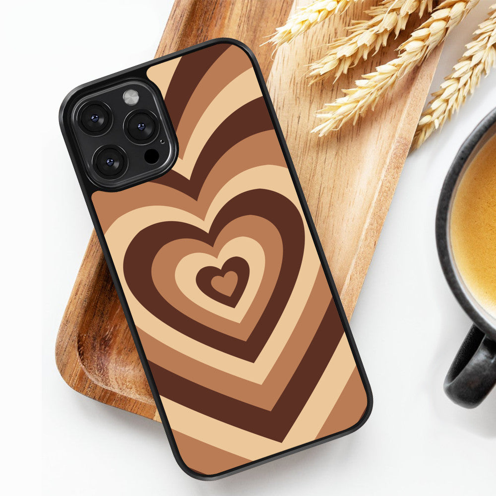 Brown Heart- iPhone Case