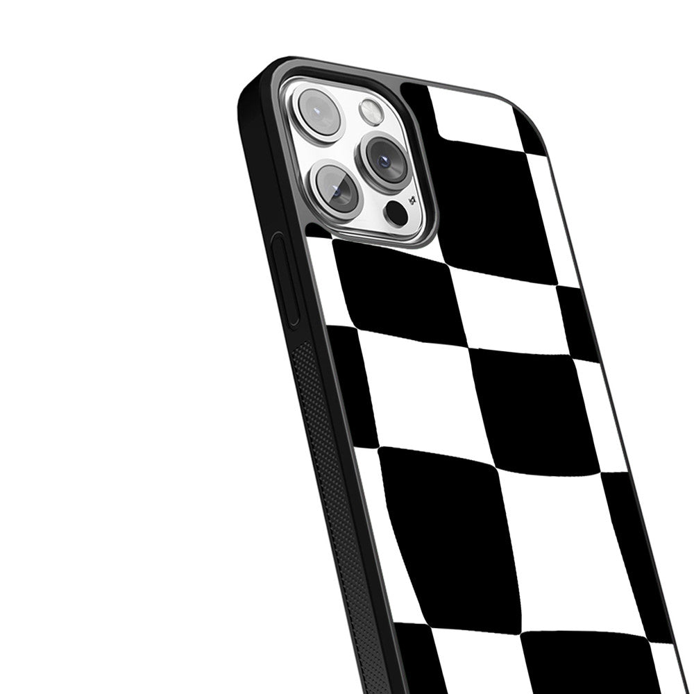 Black and White Grid - iPhone Case