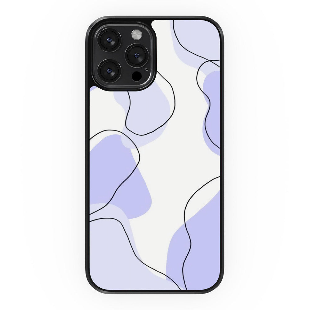 Purple Line Art - iPhone Case