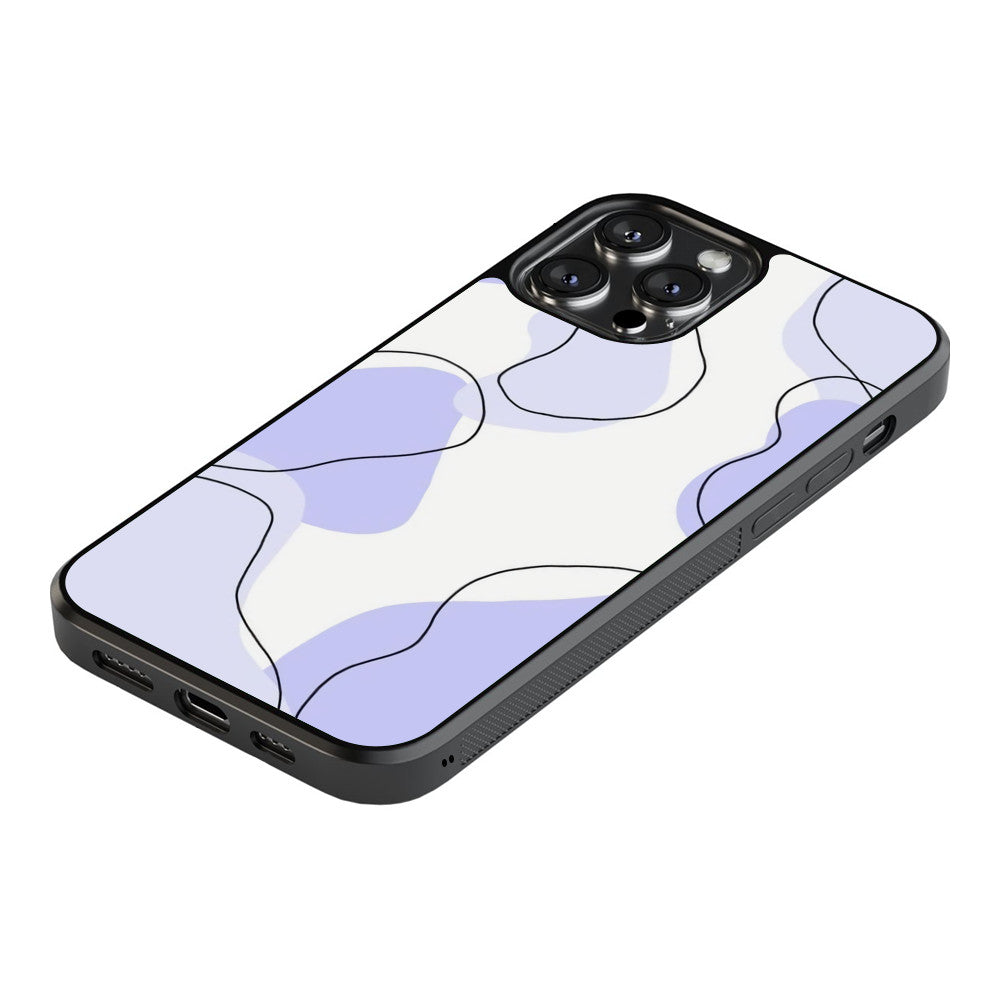 Purple Line Art - iPhone Case