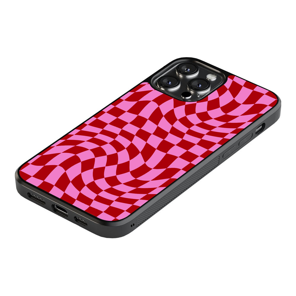 Pink Checkerboard - iPhone Case