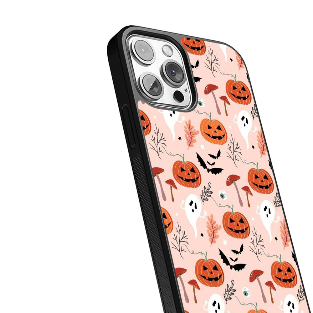 Tiled Pumpkins and Ghosts - Halloween - iPhone Case