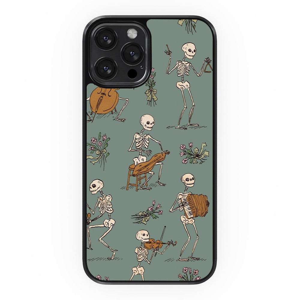Skeleton Playing - iPhone Case