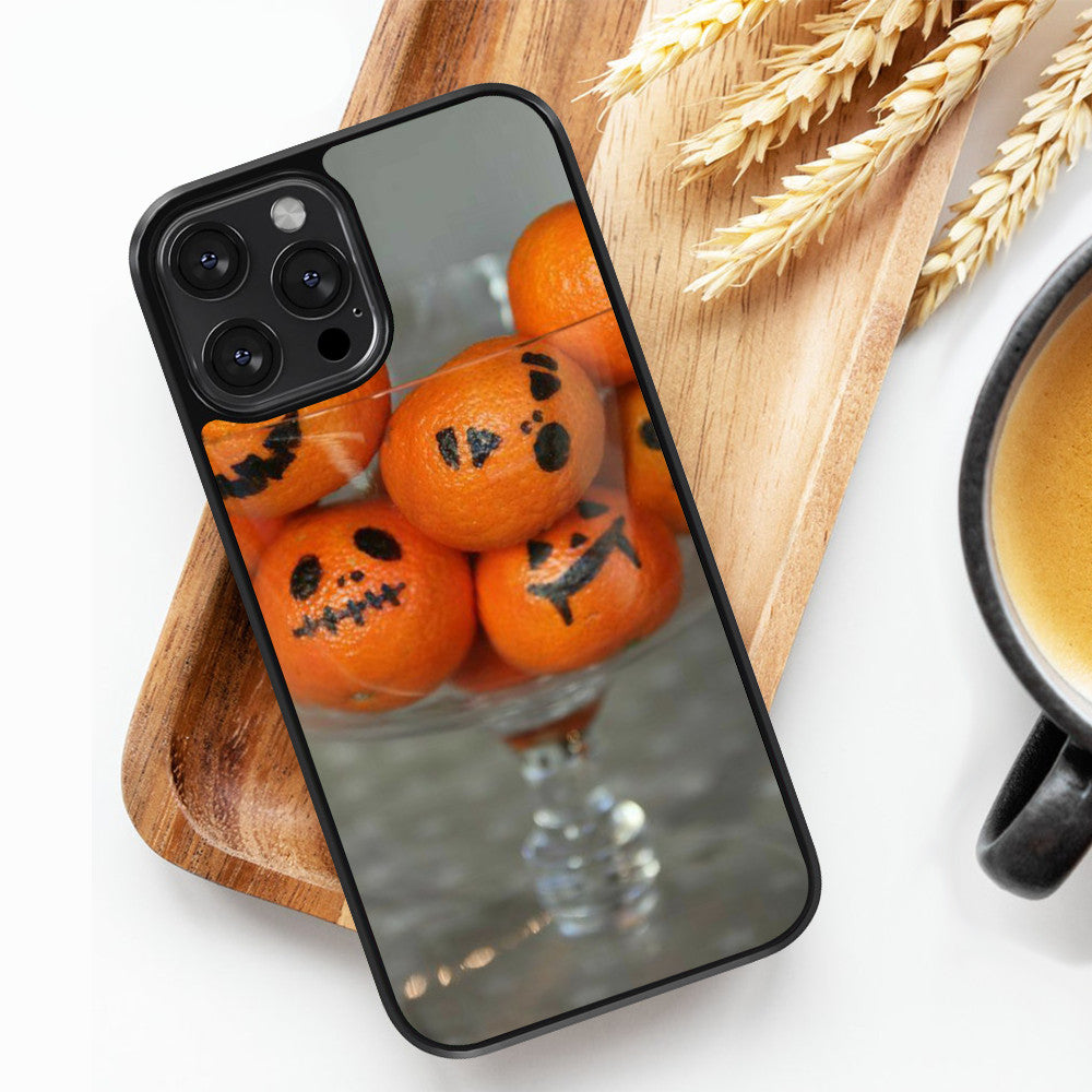 Orange Smiley - Halloween - iPhone Case