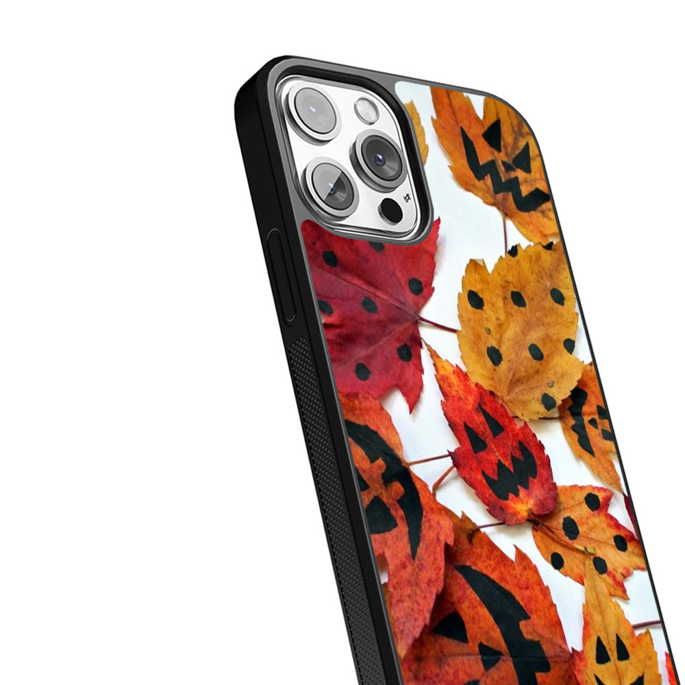 Leaves Smiley - Halloween - iPhone Case