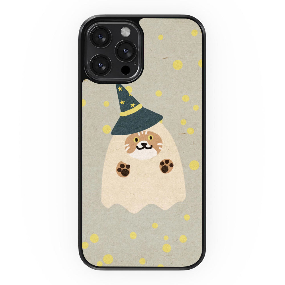 Cute Cat Cosplay Ghost - Halloween - iPhone Case