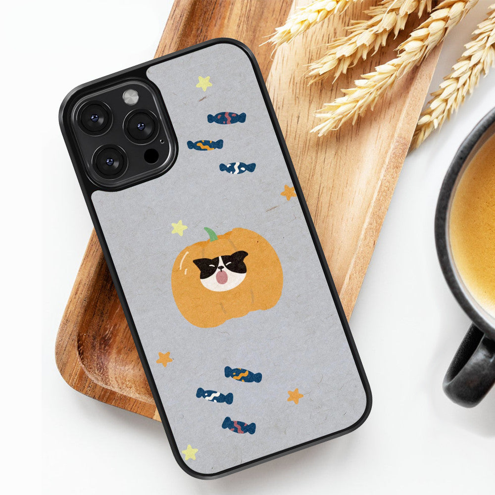 Cute Cat Cosplay Pumpkin - Halloween - iPhone Case