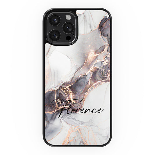 Personalized Name - Colored Marble - iPhone Case
