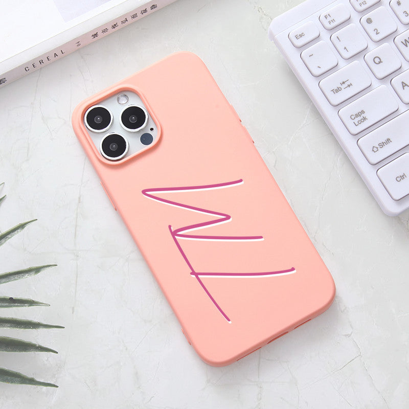Personalized Letters - Pink - iPhone Case