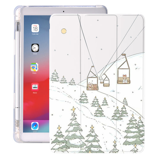 Cartoon Snow Mountain and Cable Car - iPad Case
