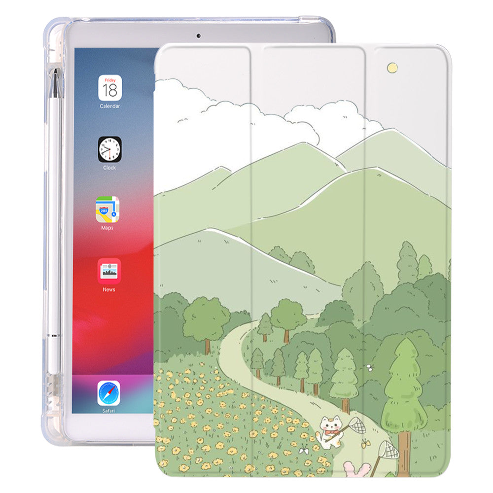 Cartoon Mountain Path - iPad Case