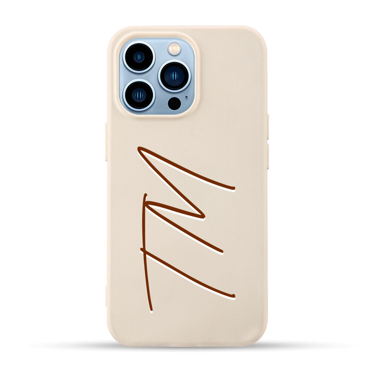Personalized Letters - Brown - iPhone Case